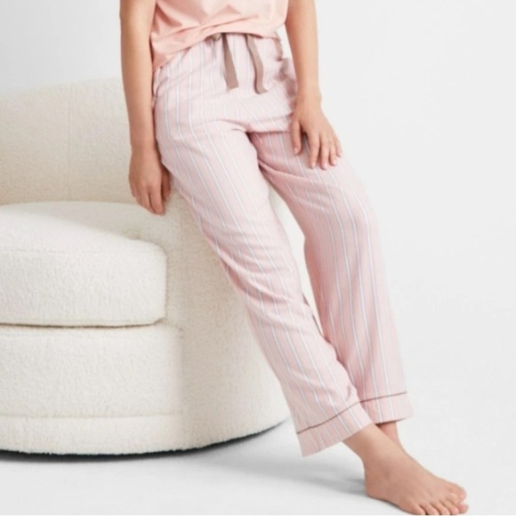 State Of Day Other - State of Day Pink Stripe Flannel Pajama Pants NWT Size L
